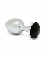 Rimba - Buttplug Klein Met Zwart Kristal 3 x 7.3 cm