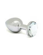 Rimba - Buttplug Klein Met Wit Kristal 3 x 7.3 cm