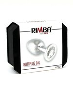 Rimba - Buttplug Groot Met Transparant Kristal - RVS