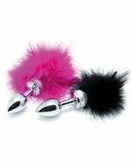 Rimba - Buttplug RVS Met veren - Zwart