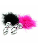 Rimba - Buttplug RVS Met veren - Roze