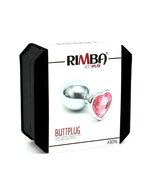 Rimba - Buttplug Small Met Kristal In hartvorm - Roze