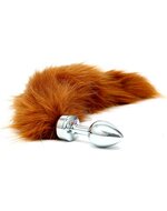 Rimba - Buttplug RVS Klein Met Vossenstaart - Bruin