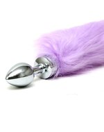 Rimba - Buttplug RVS Klein Met Vossenstaart - Lila