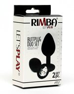 Rimba - Buttplug Duo Set Siliconen Met Kristal