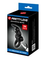 Pretty Love - Exciting Ring Vibrerende Cockring - Zwart