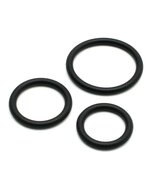 Rimba - Flexibele Siliconen Cockringen Set - Diameters 30 40 en 50 mm - Zwart