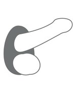 Dorcel - Liquid Soft Teardrop - Siliconen Rekbare Cockring - Opening voor Penis en Opening voor Testikels