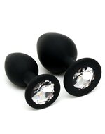 Rimba - Buttplug Duo Set Siliconen Met Kristal