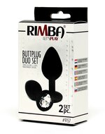 Rimba - Buttplug Duo Set Siliconen Met Kristal