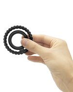 Dorcel - Dual Ring - Siliconen Rekbare Cockring - Zwart
