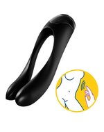 Satisfyer - Candy Cane Vinger Vibrator - Zwart