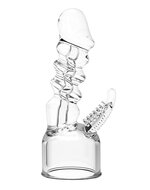 POWER Opzetstuk Wand Vibrator Super Dong - transparant