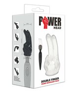 POWER Wand Vibrator Opzetstuk Double finger - transparant