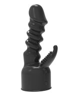 POWER Opzetstuk Wand Vibrator Super Dong - zwart