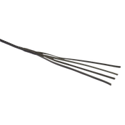 RISE - BDSM Zweep - Feather Single Tail - Zwart