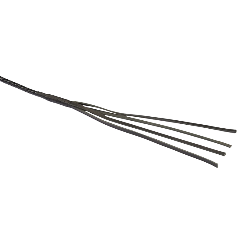 RISE - BDSM Zweep - Feather Single Tail - Zwart
