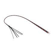 RISE - BDSM Zweep - Feather Single Tail - Zwart/Rood
