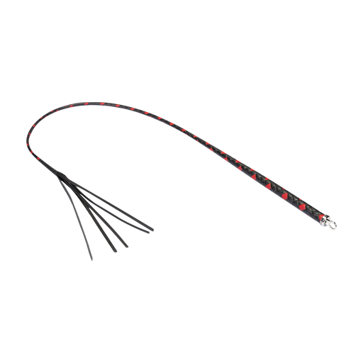 RISE - BDSM Zweep - Feather Single Tail - Zwart/Rood