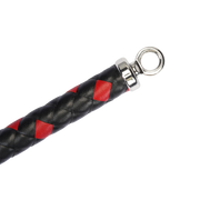 RISE - BDSM Zweep - Feather Single Tail - Zwart/Rood