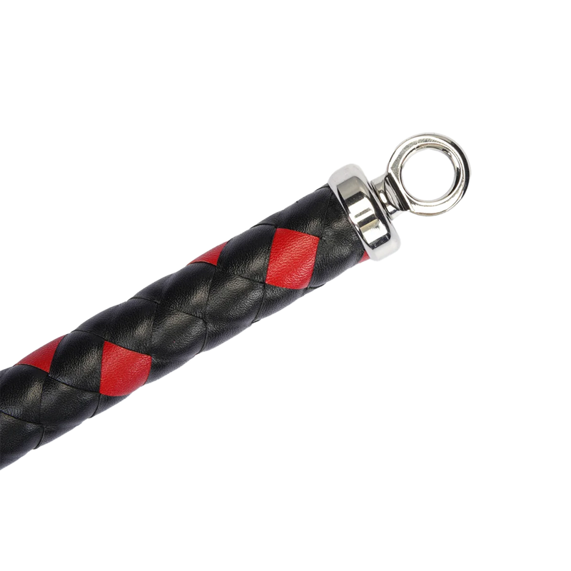 RISE - BDSM Zweep - Feather Single Tail - Zwart/Rood