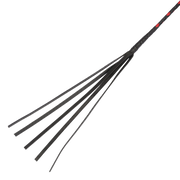 RISE - BDSM Zweep - Feather Single Tail - Zwart/Rood