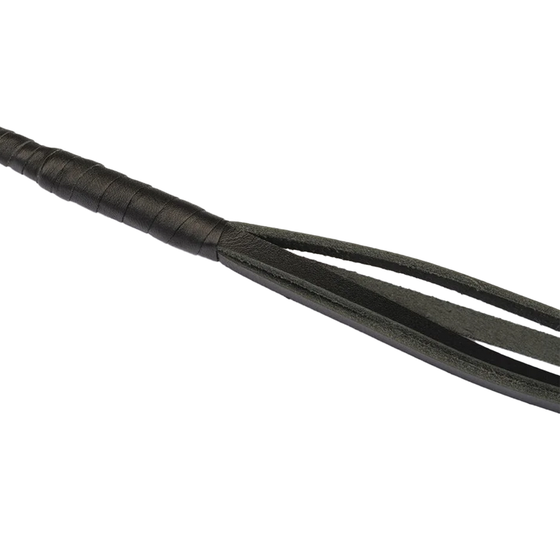 RISE - BDSM Zweep - Feather Hard Single Tail - Zwart/Geel