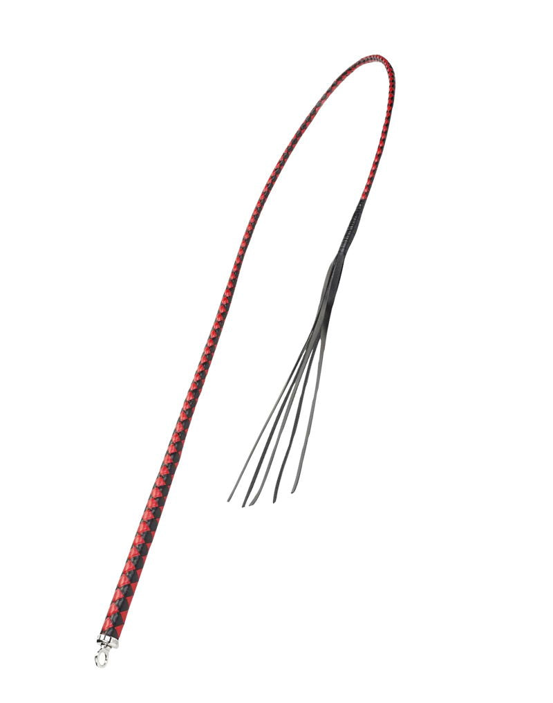 RISE - BDSM Zweep - Feather Soft Single Tail - Rood/Zwart