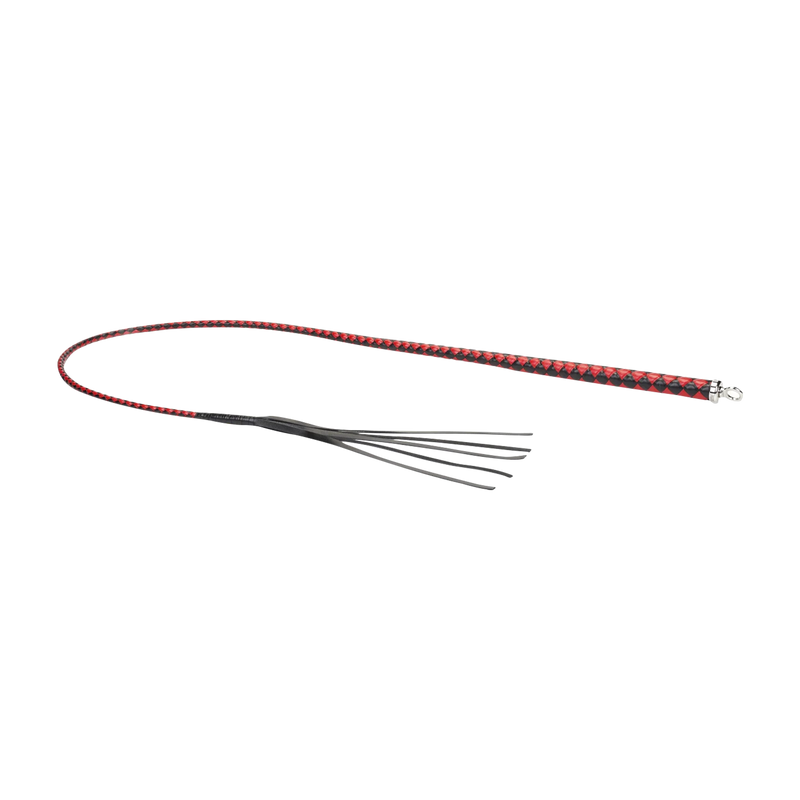 RISE - BDSM Zweep - Feather Soft Single Tail - Rood/Zwart