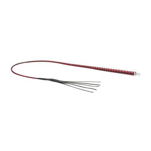 RISE - BDSM Zweep - Feather Soft Single Tail - Rood/Zwart