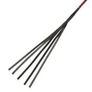 RISE - BDSM Zweep - Feather Soft Single Tail - Rood/Zwart