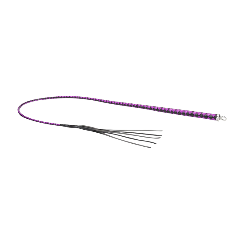 RISE - BDSM Zweep - Feather Soft Single Tail - Paars/Zwart