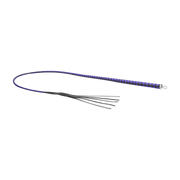 RISE - BDSM Zweep - Feather Soft Single Tail - Blauw/Zwart