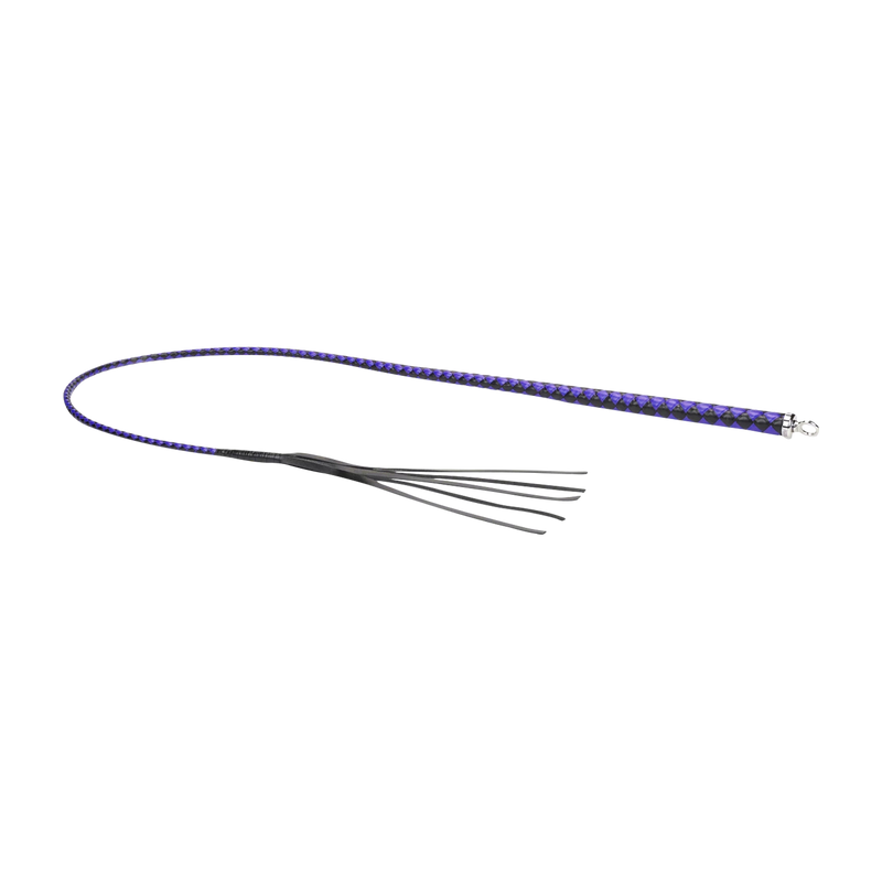 RISE - BDSM Zweep - Feather Soft Single Tail - Blauw/Zwart