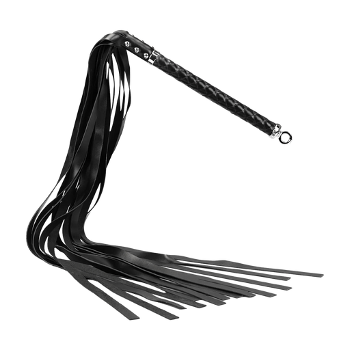 RISE - Lange Flogger met Zachte Strengen - Zwart