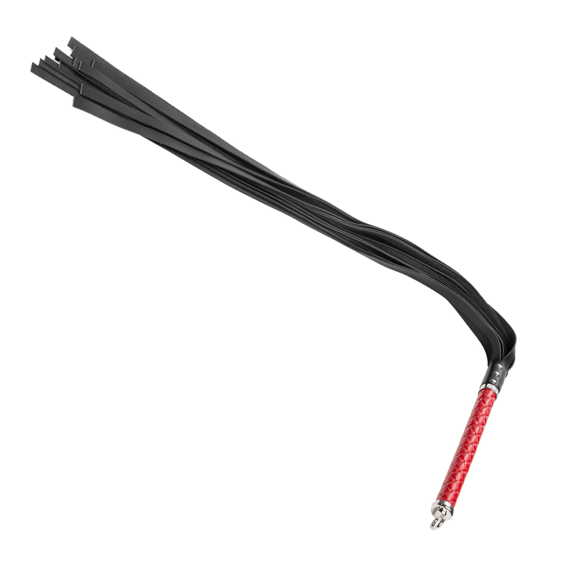RISE - Lange Flogger met Zachte Strengen - Rood