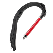 RISE - Lange Flogger met Zachte Strengen - Rood