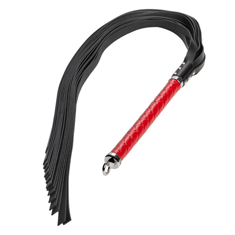 RISE - Lange Flogger met Zachte Strengen - Rood