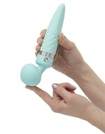 Pillow Talk Sultry Roterende Wand en G-spot Vibrator met verwarmingsfunctie - Lichtblauw