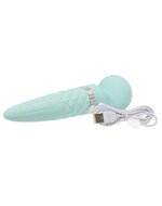 Pillow Talk Sultry Roterende Wand en G-spot Vibrator met verwarmingsfunctie - Lichtblauw