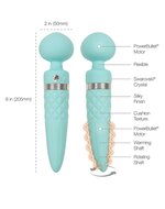 Pillow Talk Sultry Roterende Wand en G-spot Vibrator met verwarmingsfunctie - Lichtblauw