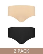 Bye Bra - Invisible Hipster - Onzichtbaar Slipje - 2 pack - nude en zwart