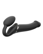 Strap-On-Me Vibrerende Strapless Strapon | Voorbinddildo met 3 motoren - zwart - maat L