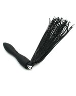 Rimba - Siliconen Flogger Zweep Met Vibrerende Dildo