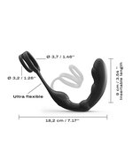 Dorcel - P-Ring - Perineum en Prostaat Vibrator - Met Dubbele Cockring - Zwart