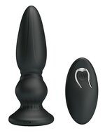 Mr. Play - Vibrerende Oplaadbare Anaal Plug met afstandsbediening - Extra - zwart