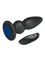 Mr. Play - Vibrerende Oplaadbare Anaal Plug met afstandsbediening - Extra - zwart