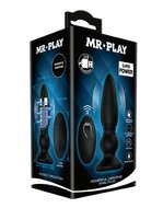 Mr. Play - Vibrerende Oplaadbare Anaal Plug met afstandsbediening - Extra - zwart