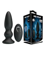 Mr. Play - Vibrerende Oplaadbare Anaal Plug met afstandsbediening - Extra - zwart