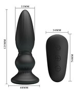 Mr. Play - Vibrerende Oplaadbare Anaal Plug met afstandsbediening - Extra - zwart